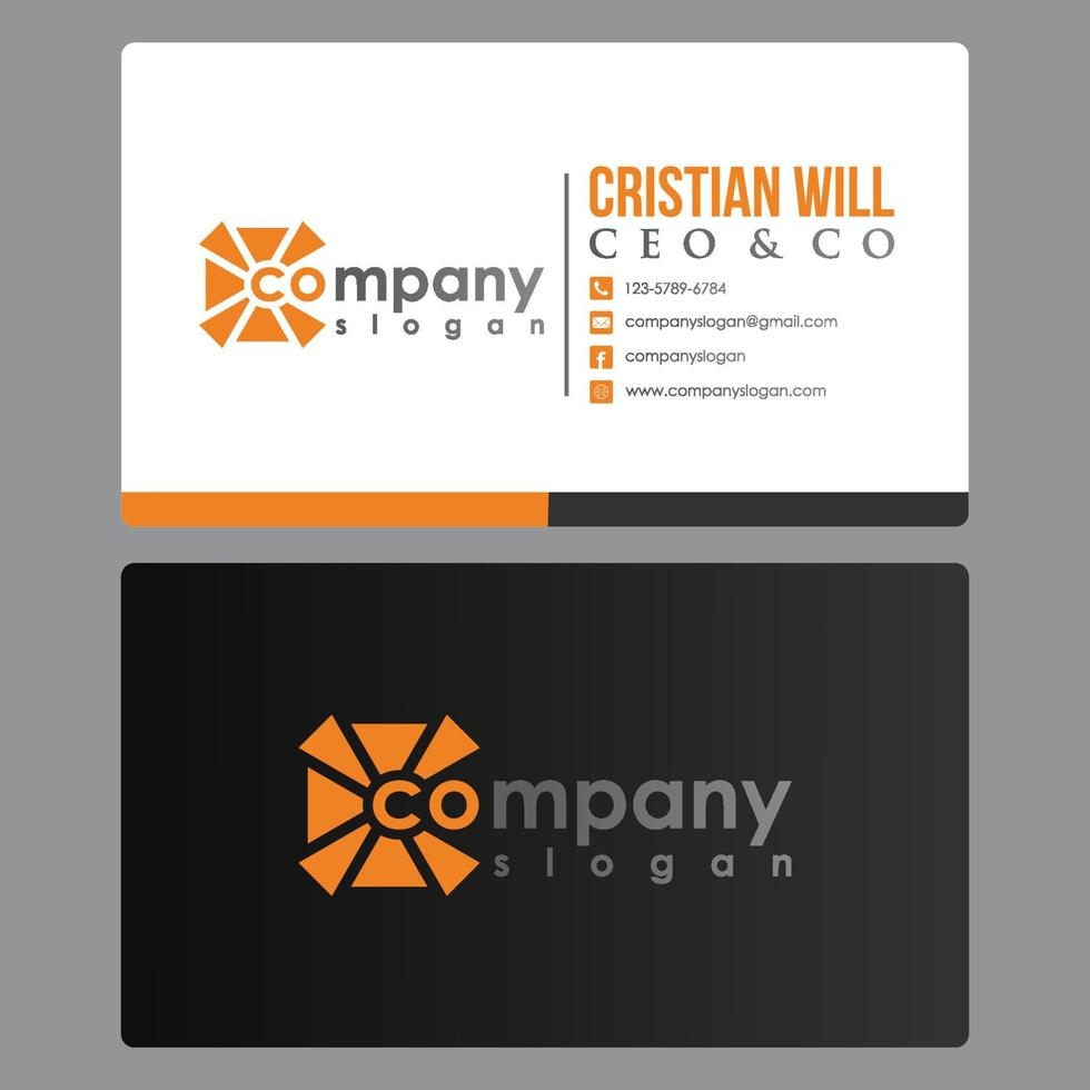 Abstract business card template vector