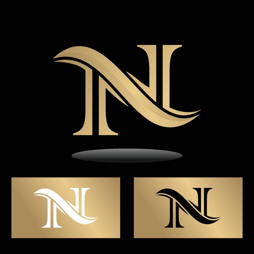 letter n logo free vector