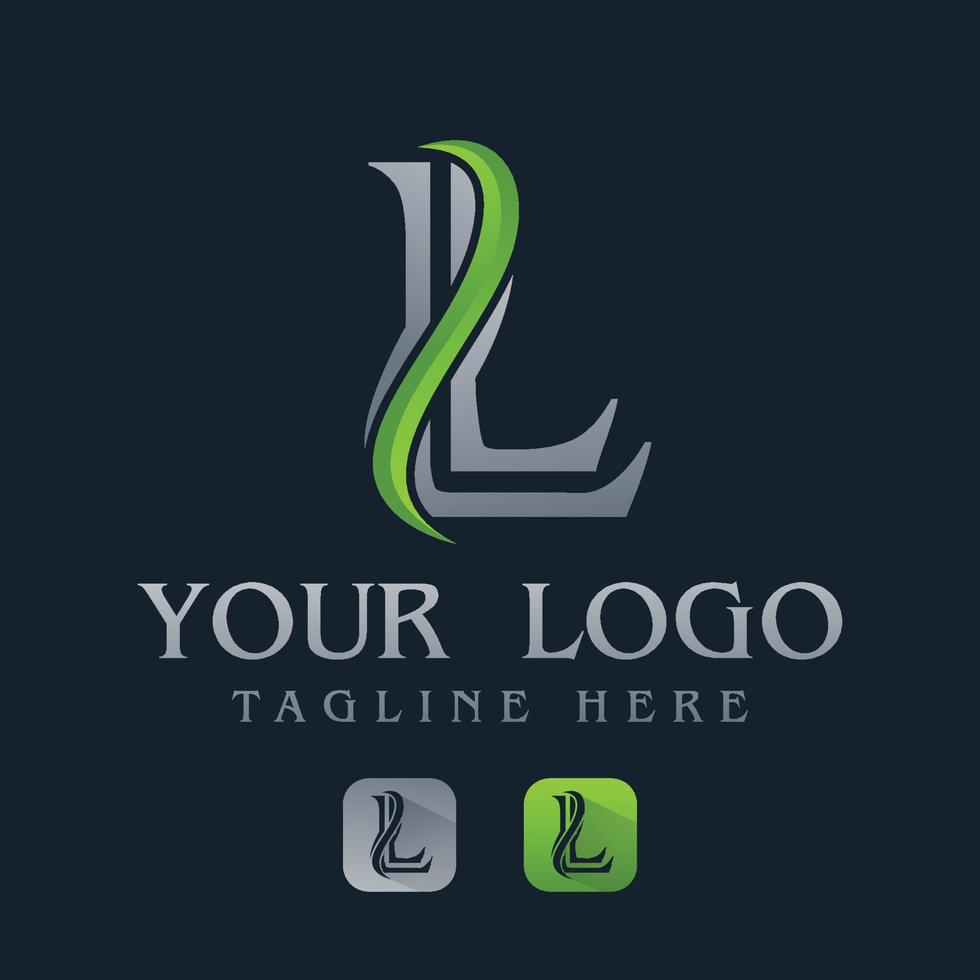 vector libre de diseño de logotipo de letra l