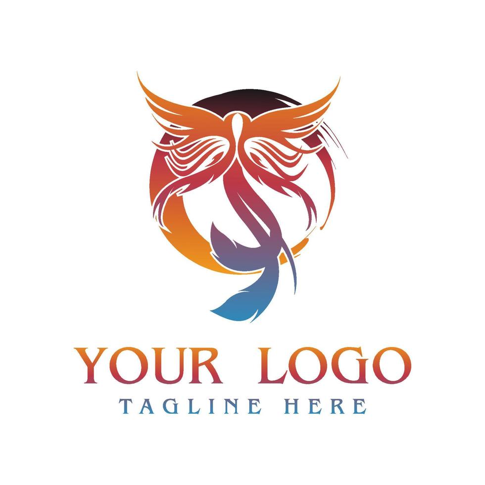 awesome phoenix logo design free vector