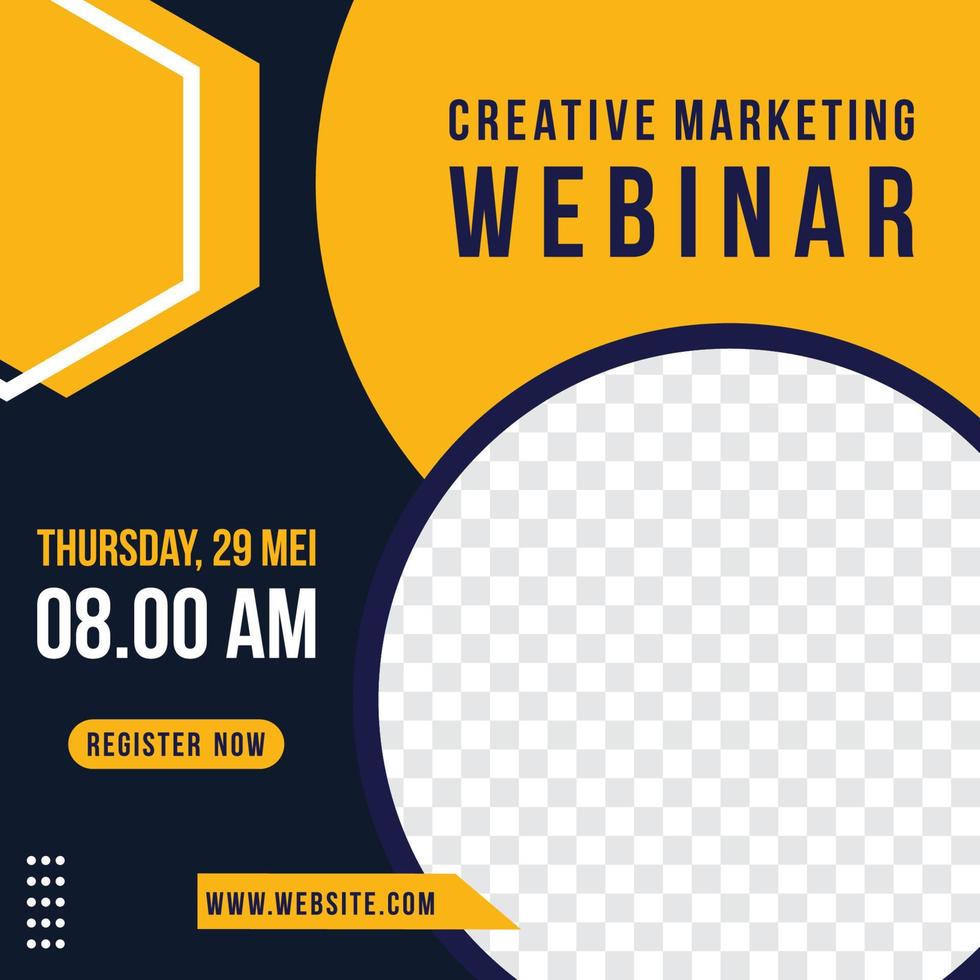 Abstract marketing webinar template vector