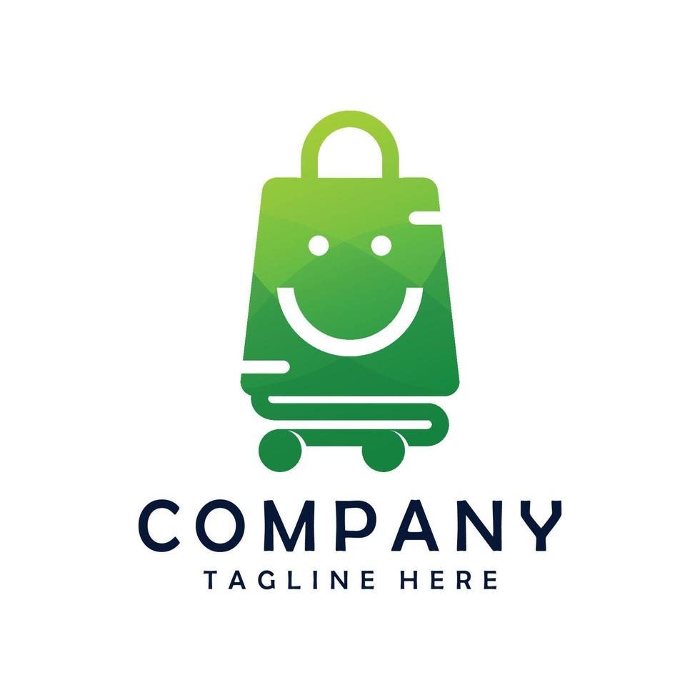 logotipo de bolsa de compras vector