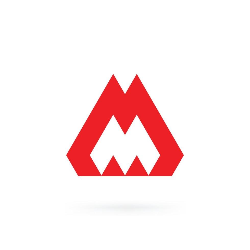 Business Unique Modern Creative Red M Letter Logo Design Icon Vector Template