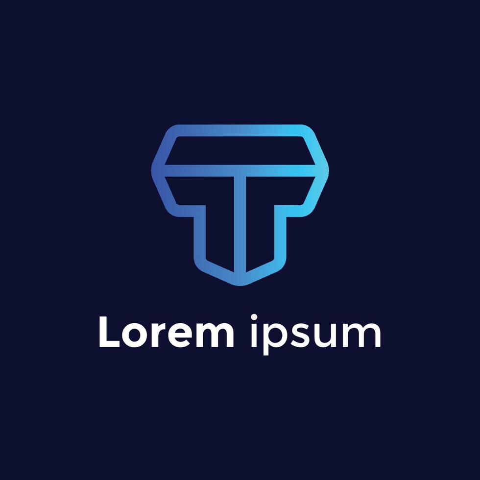T Letter logo design vector template
