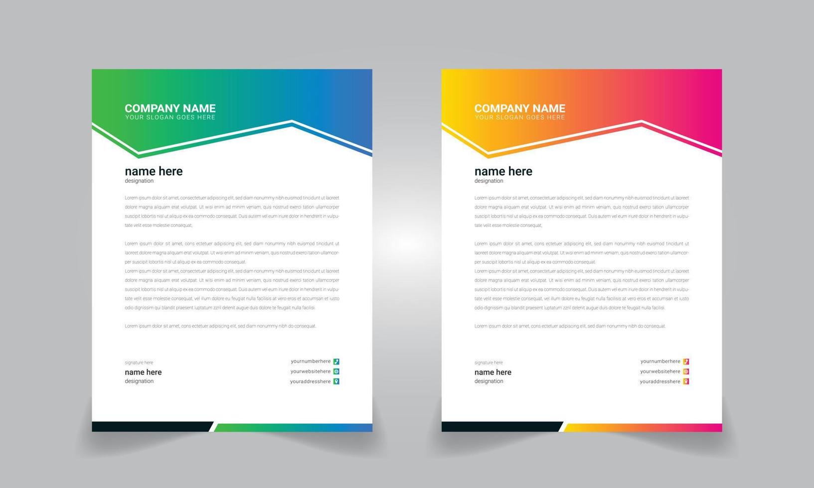 Creative Business modern letterhead design templates for your project design Vector illustration
