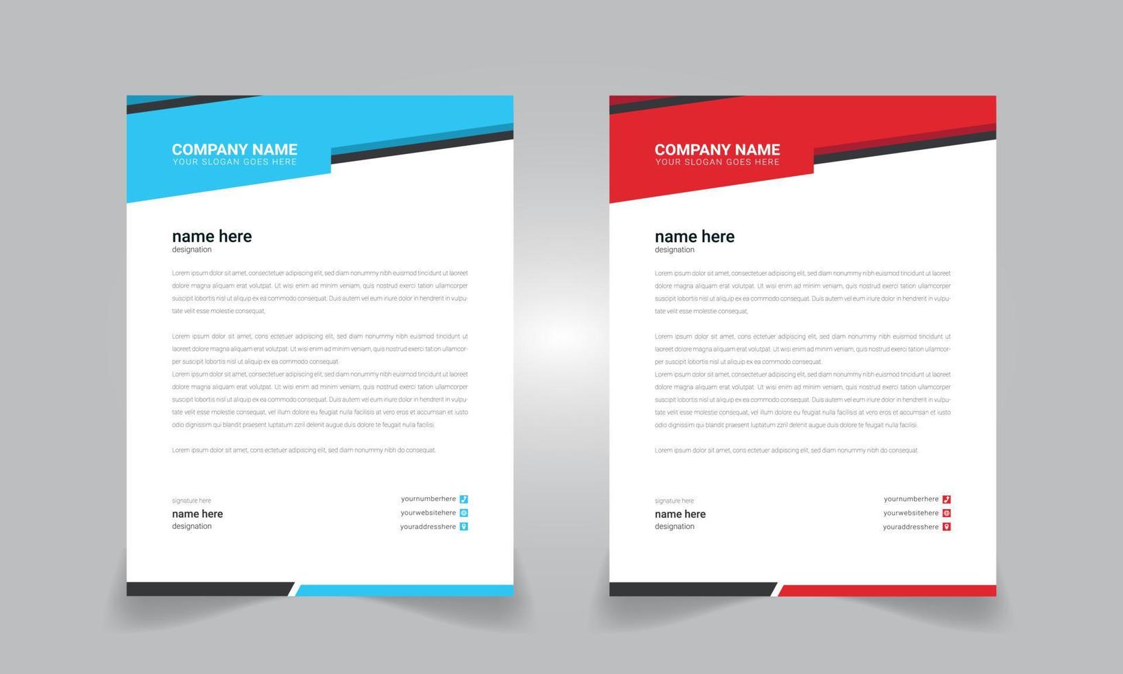 Business and Corporate letterhead design templates for your project vector