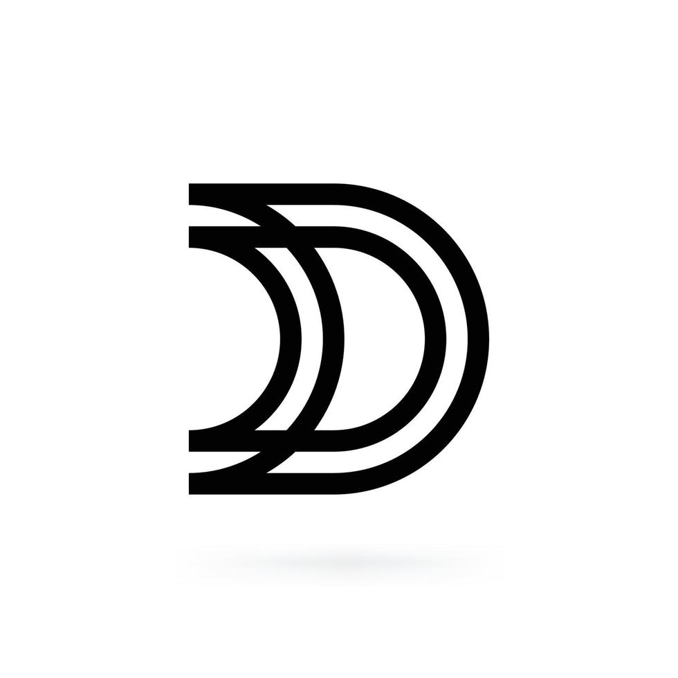 modern Creative Unique letter D logo Icon design Vector template