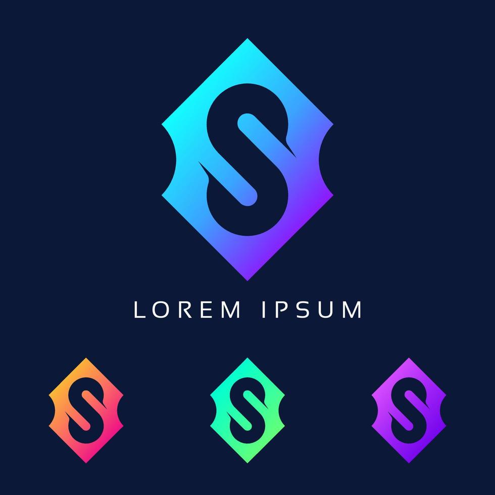 Modern Shape Colorful S letter Logo Design, Vectors Unique S Icon, Creative
