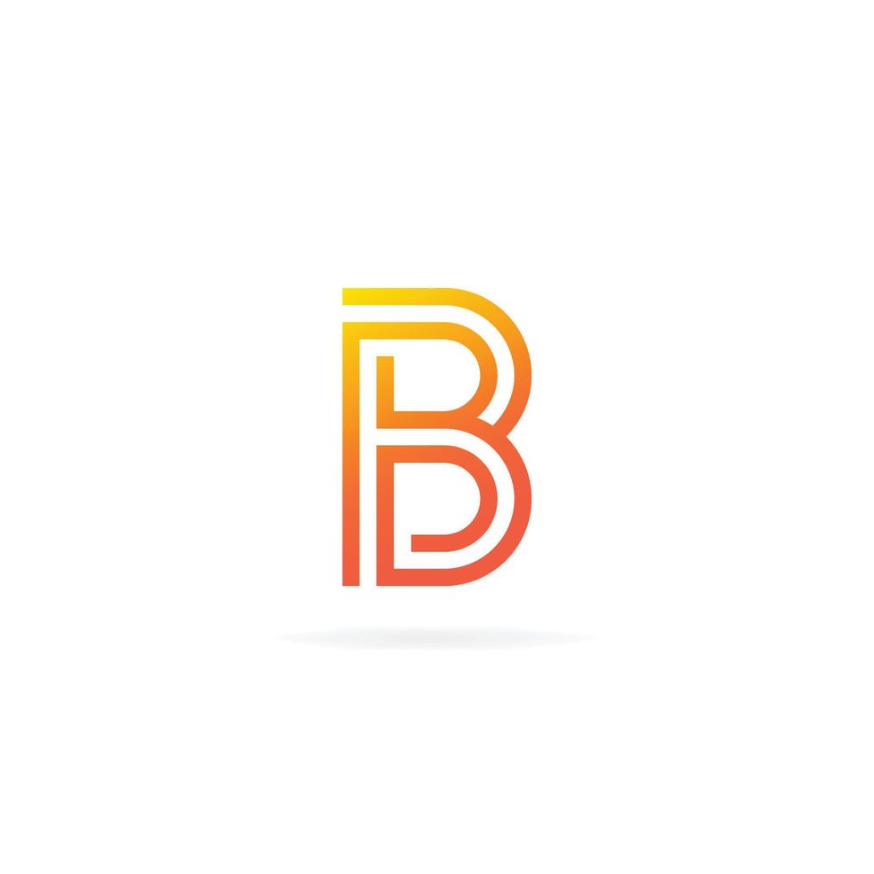 Minimalist Modern and Creative B letter logo icon design. company B logotype template vector. vector