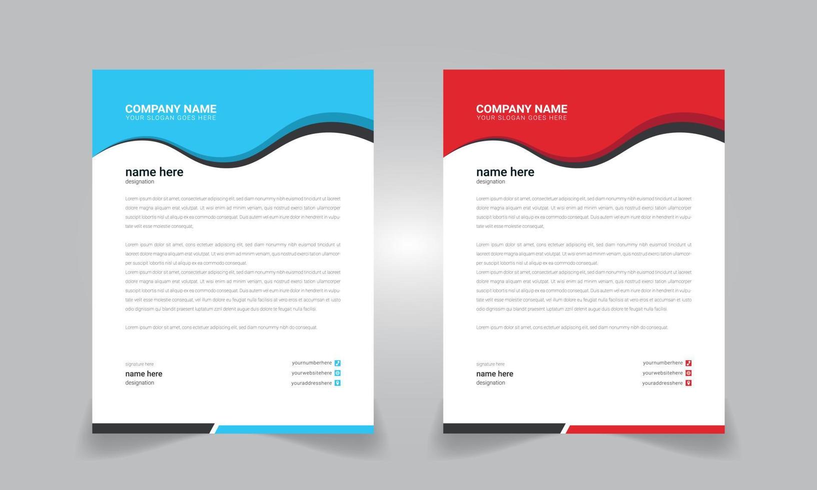 Creative Business modern letterhead design templates for your project design Vector illustration shapes