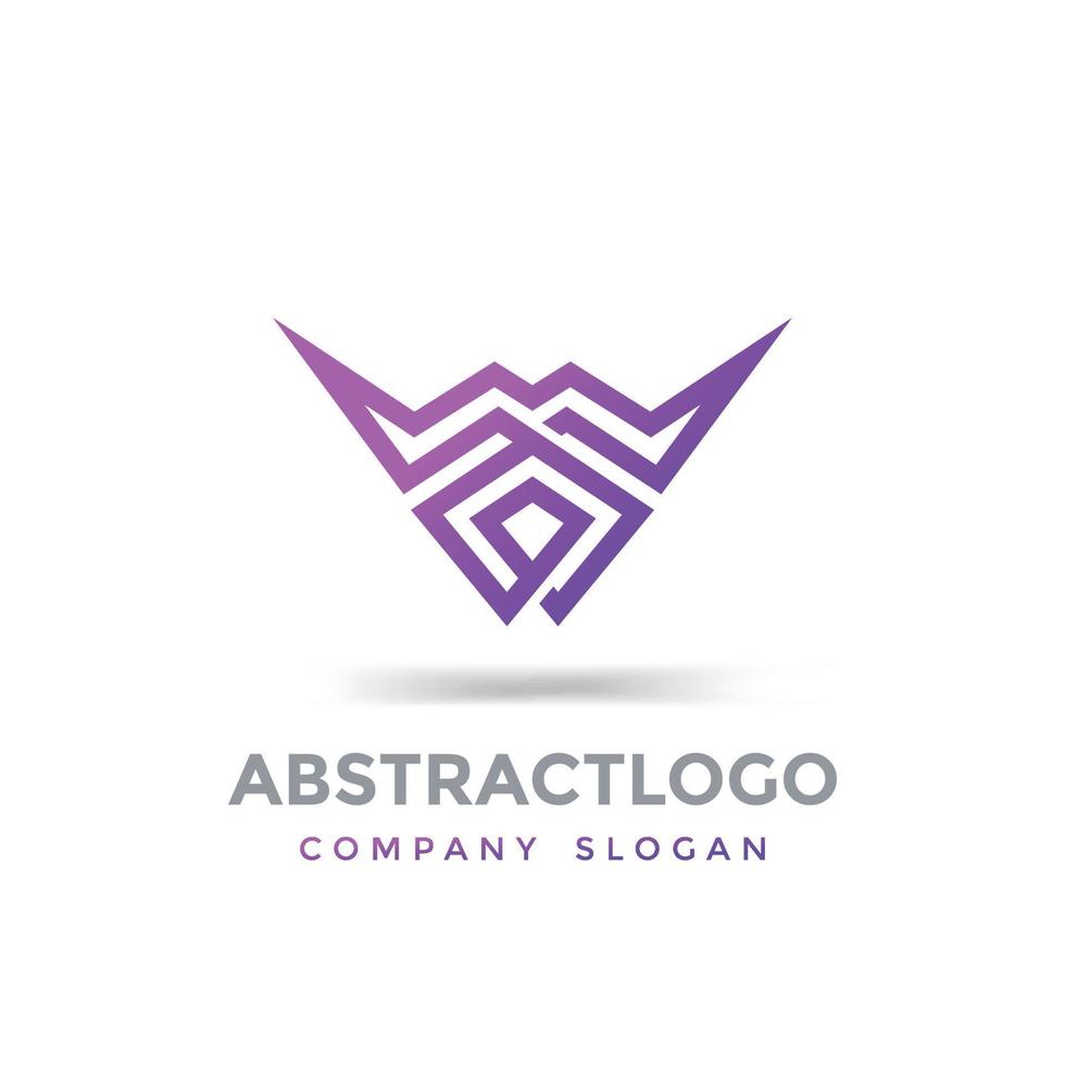Abstract bull horns line logo icon designs vector