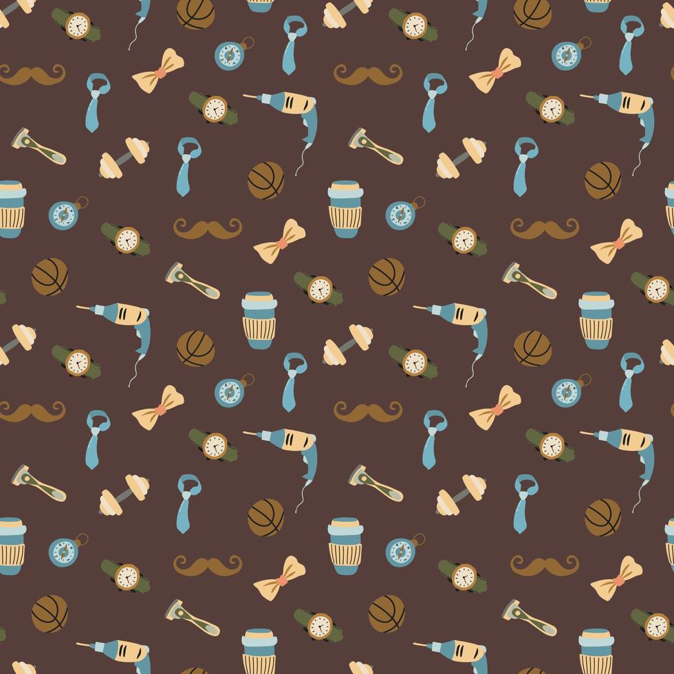 Seamless pattern for the holiday Father's Day. vector
