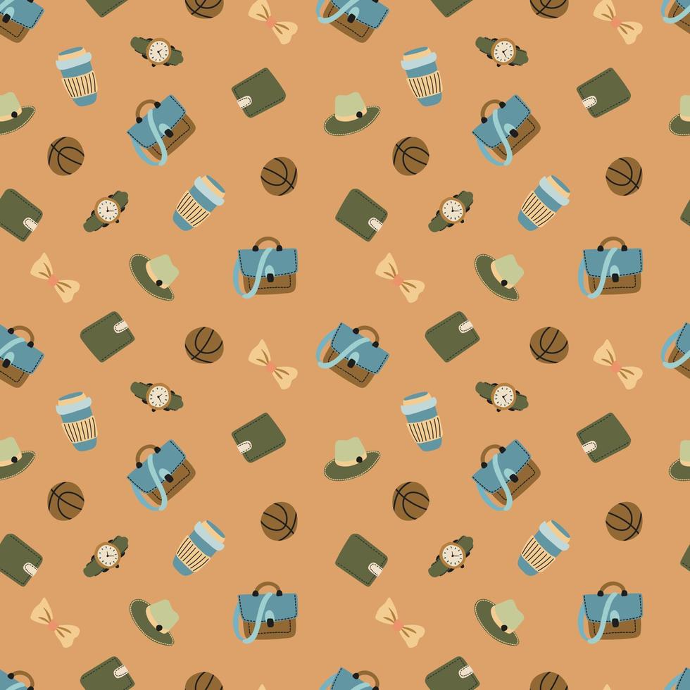Seamless pattern for the holiday Father's Day. Design for fabric vector