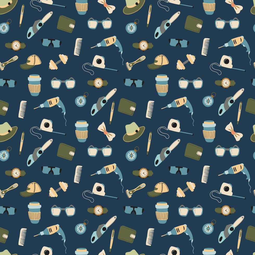 Seamless pattern for the holiday Father's Day. vector