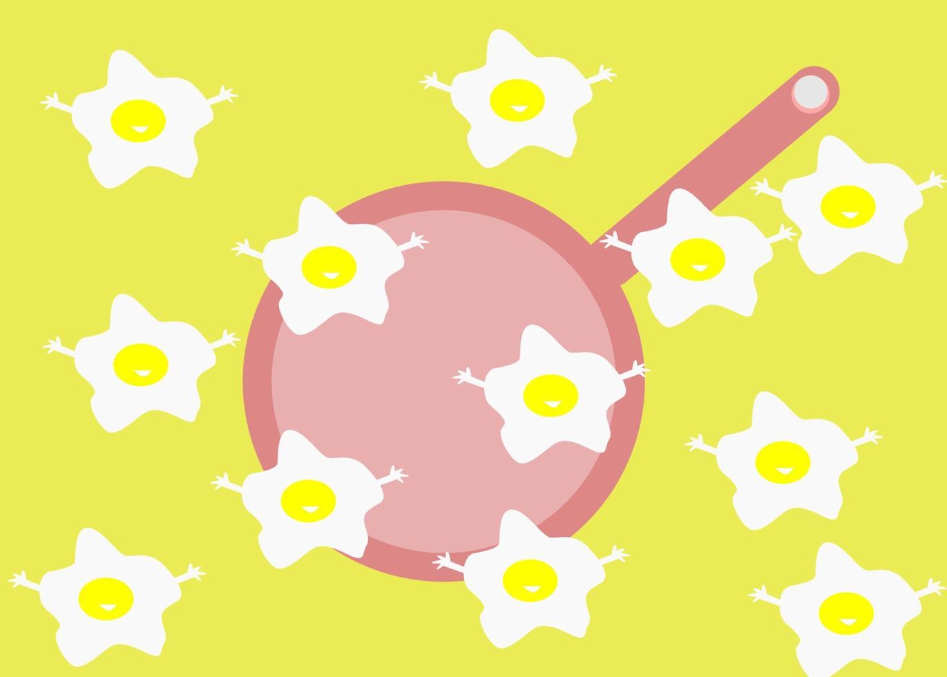 smiley sunny eggs vector illustration background