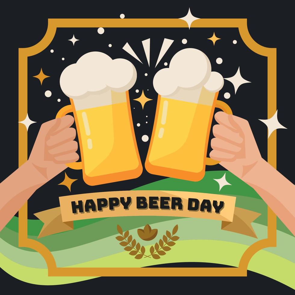 Beer Day Illustration vector