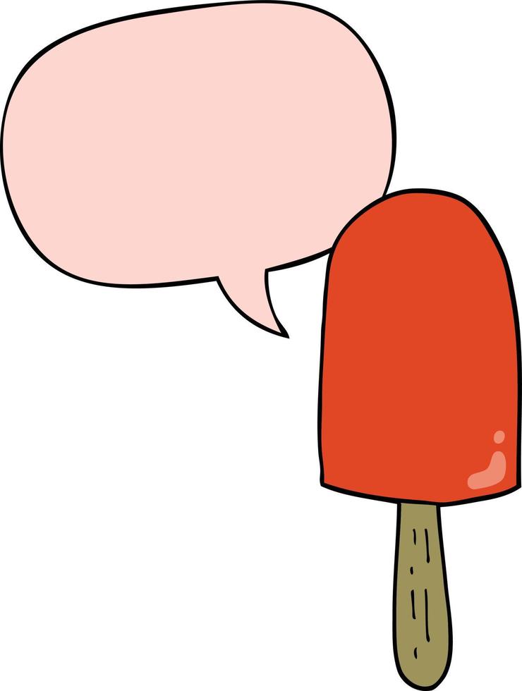 cartoon lollipop and speech bubble vector