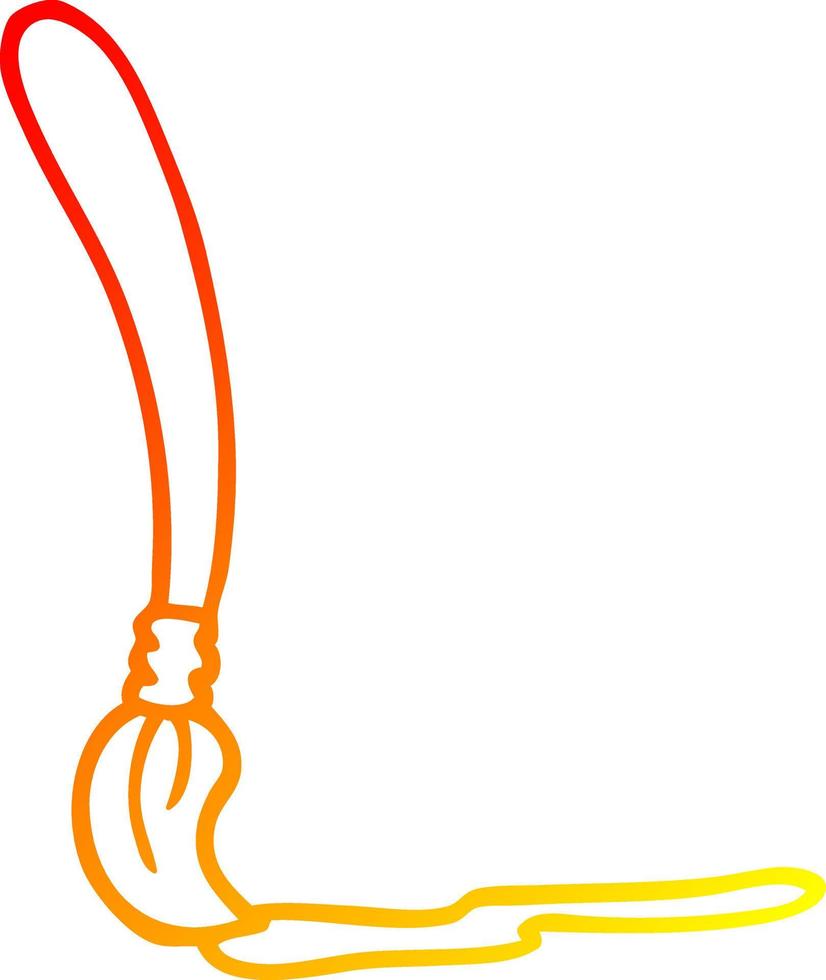 warm gradient line drawing cartoon paint brush vector