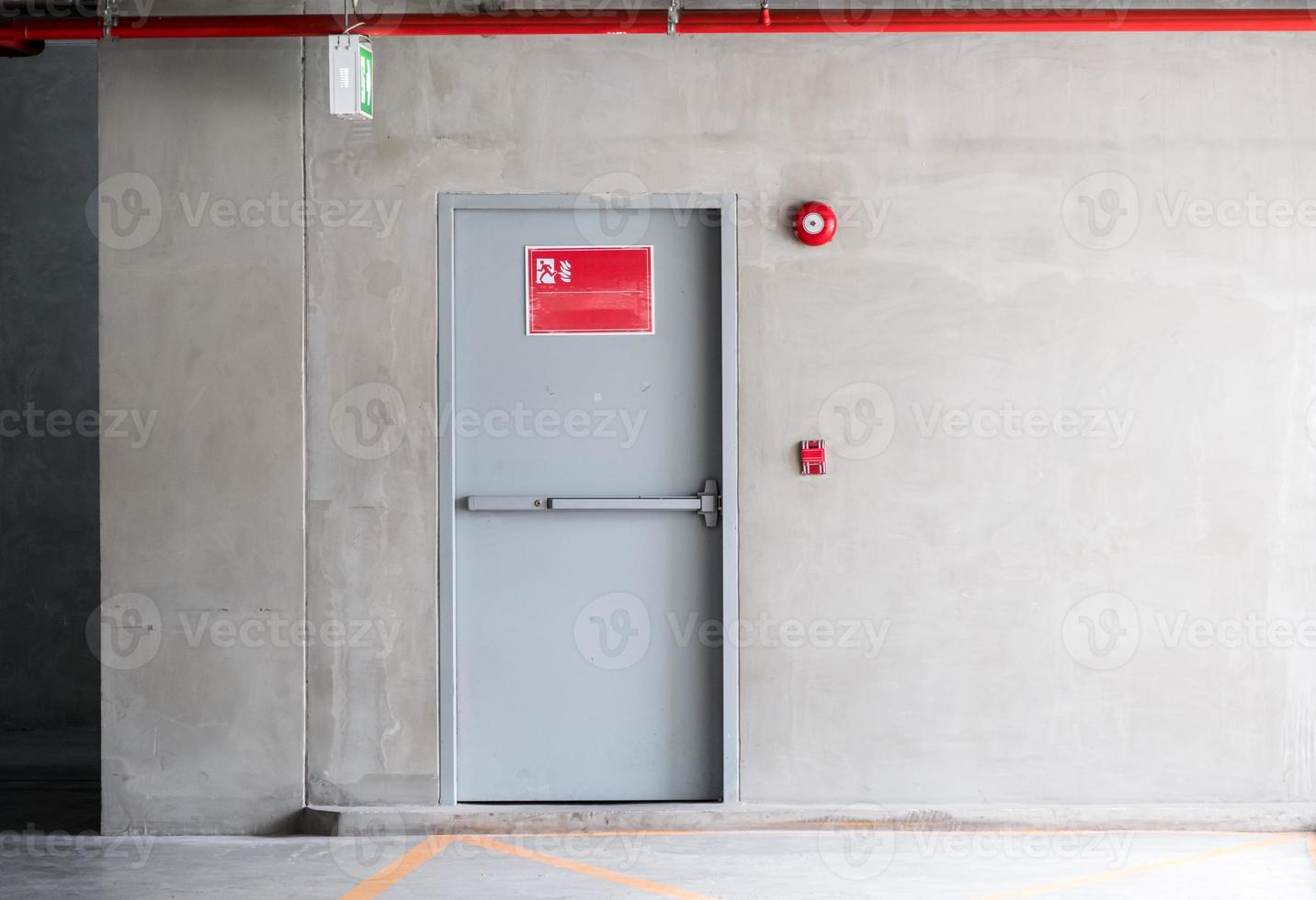 Fire exit door for emergency case. photo