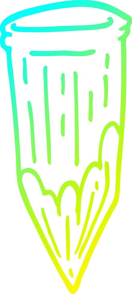 cold gradient line drawing cartoon wood stake vector