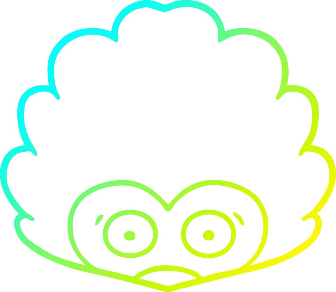 cold gradient line drawing cartoon hedgehog vector