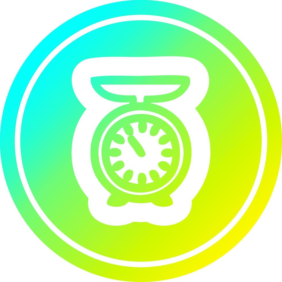 weighing scales circular in cold gradient spectrum vector