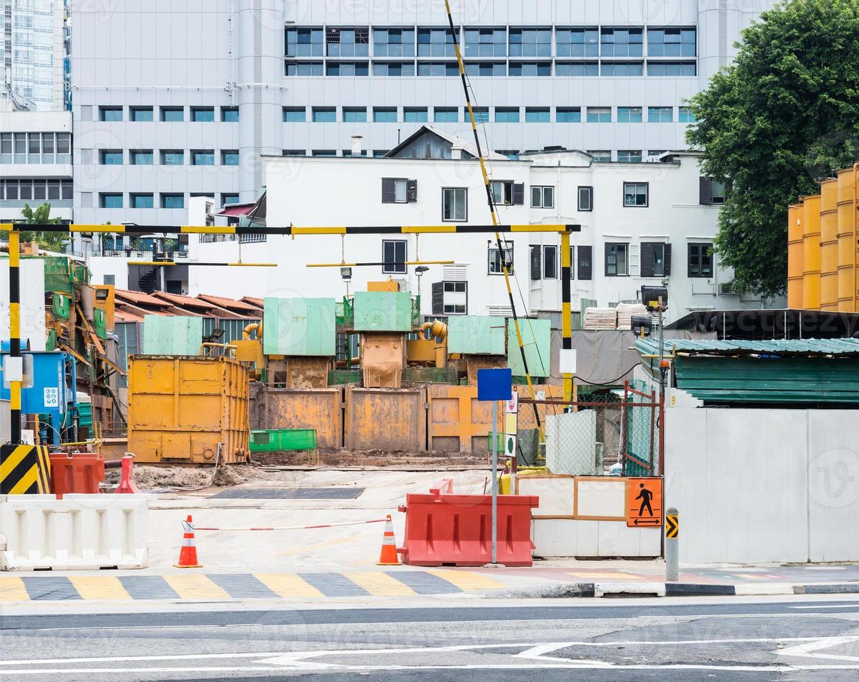 Construction site of the underground station photo