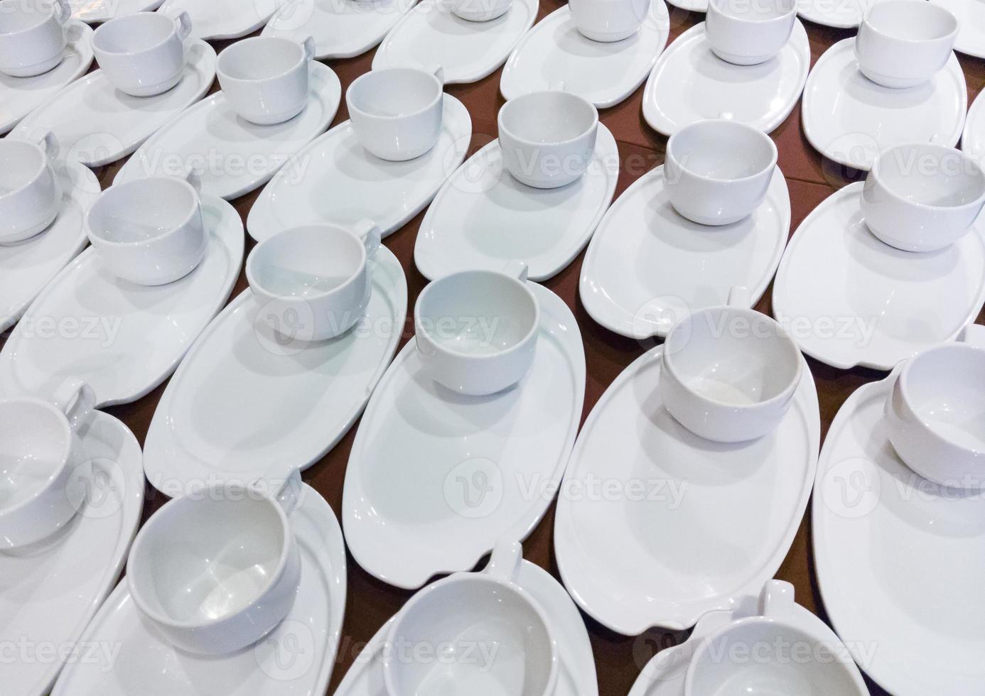 Clean porcelain coffee set. photo