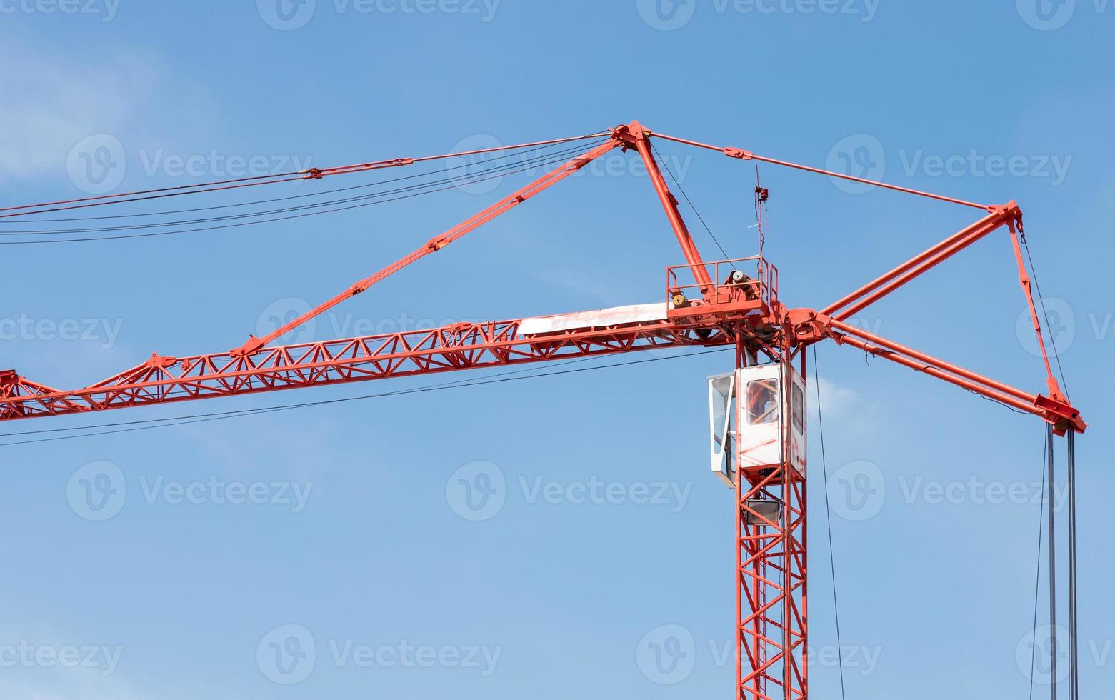 Red modern crane photo