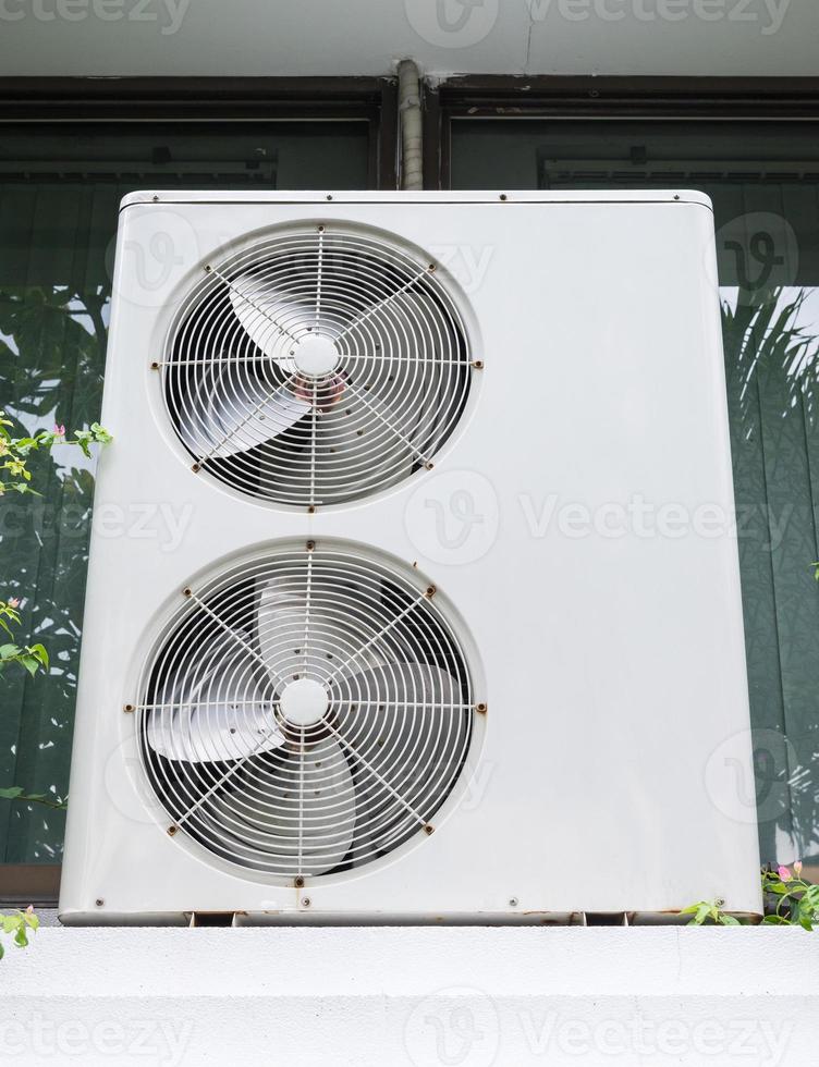 Double fan of the compressor unit. photo
