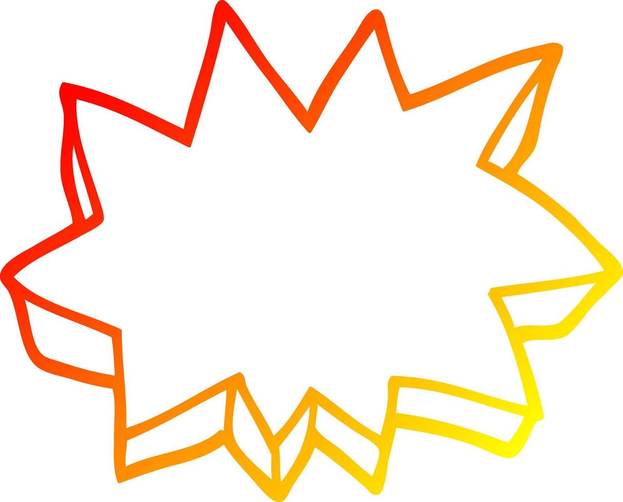 warm gradient line drawing cartoon decorative explosion vector