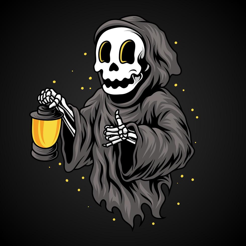 Cute grim reaper vector