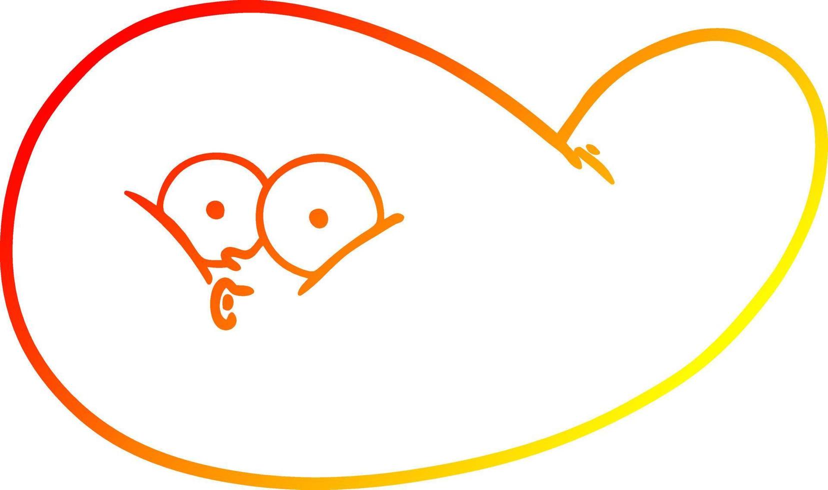 warm gradient line drawing cartoon gall bladder vector