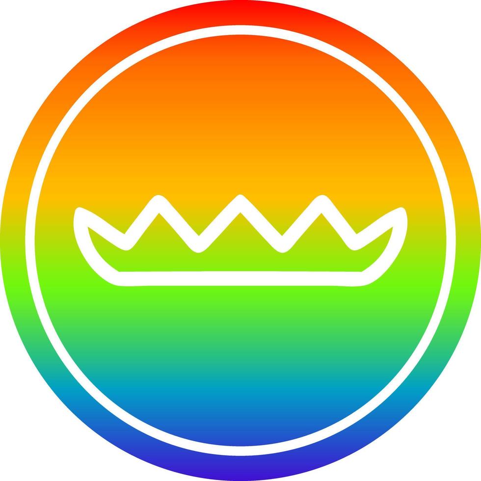simple leaves circular in rainbow spectrum vector