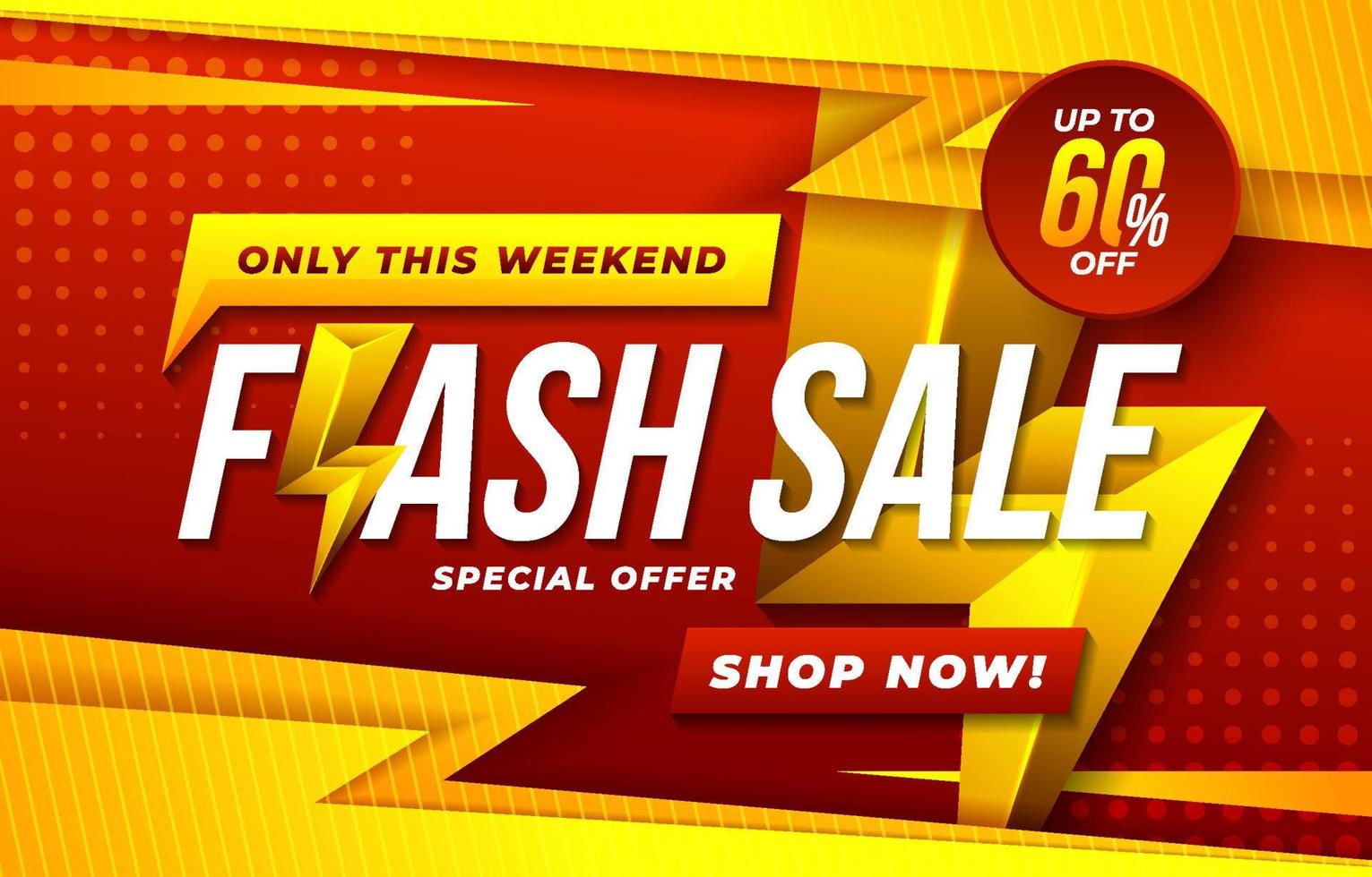 Flash Sale Poster Background vector