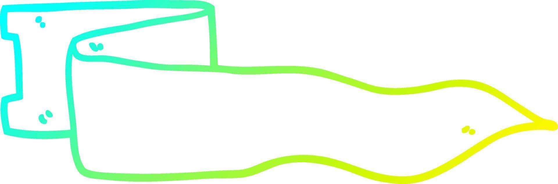 cold gradient line drawing cartoon waving banner vector