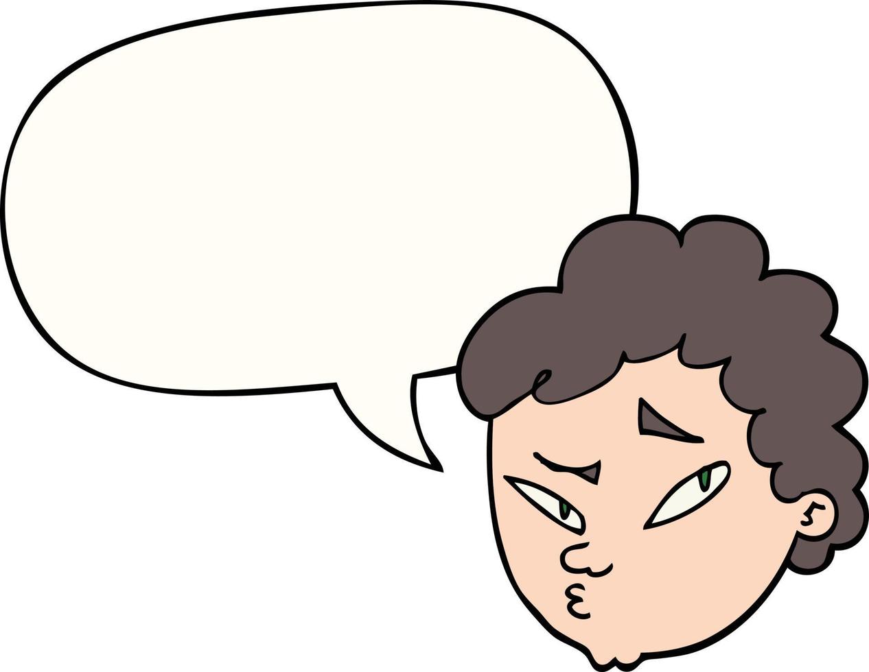 cartoon suspicious man and speech bubble vector