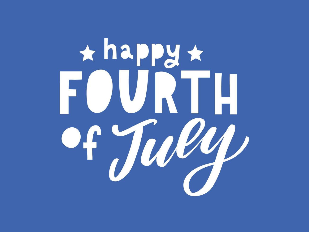 Fourth 4 of July stylish american independence day design Fourth of July vector