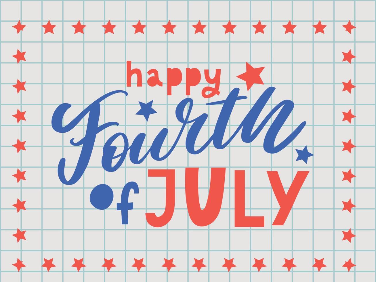 Fourth 4 of July stylish american independence day design Fourth of July vector