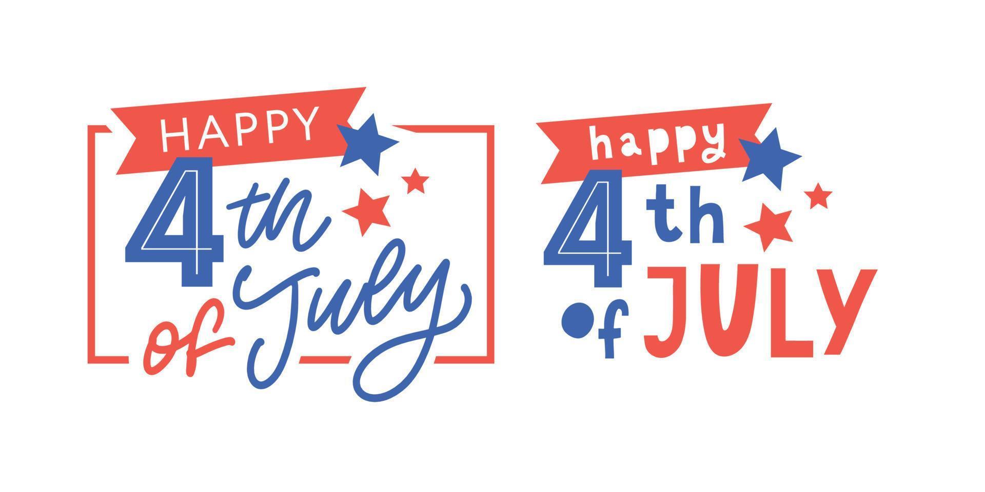 Fourth 4 of July stylish american independence day design Fourth of July vector