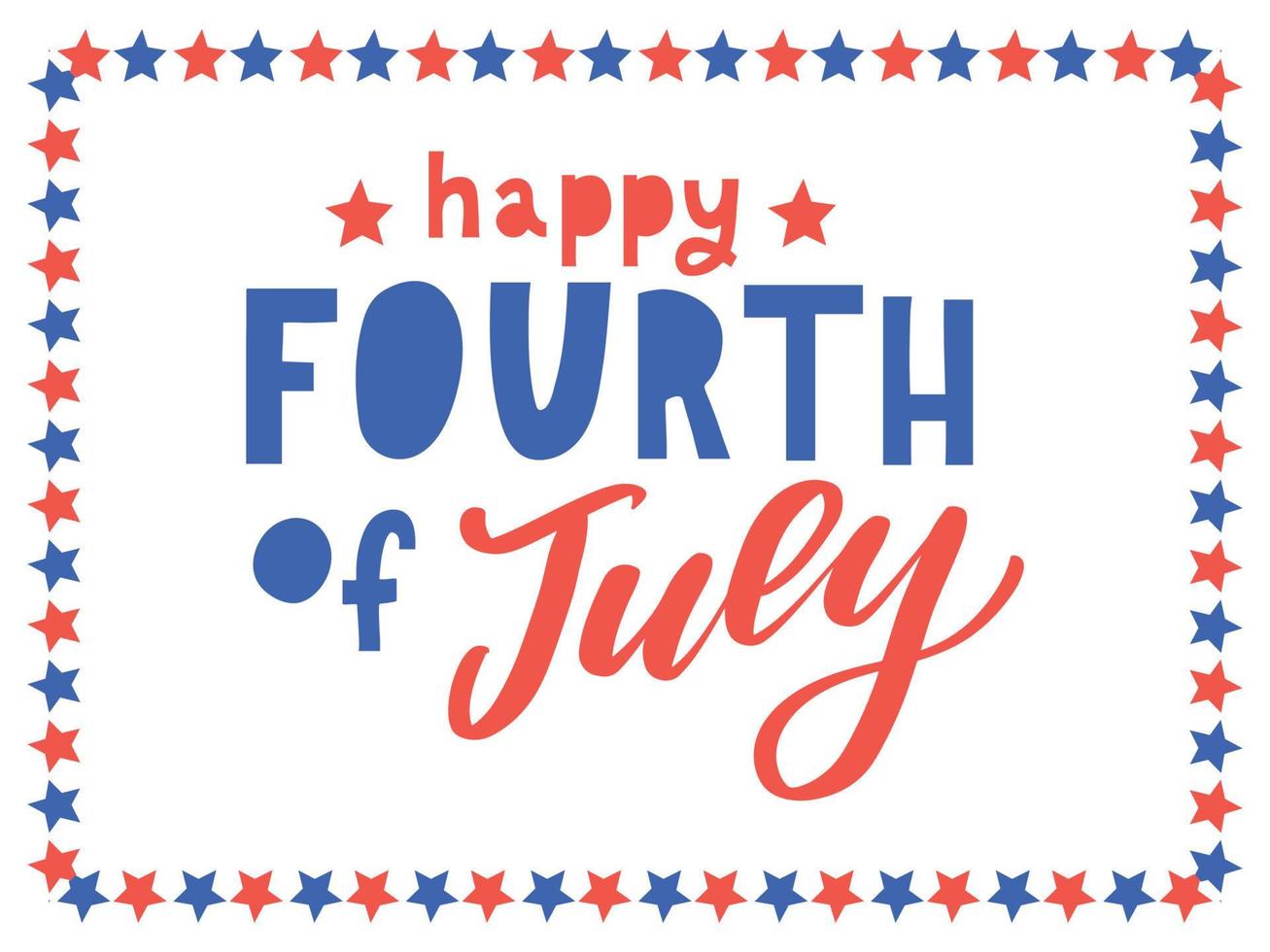 Fourth 4 of July stylish american independence day design Fourth of July vector