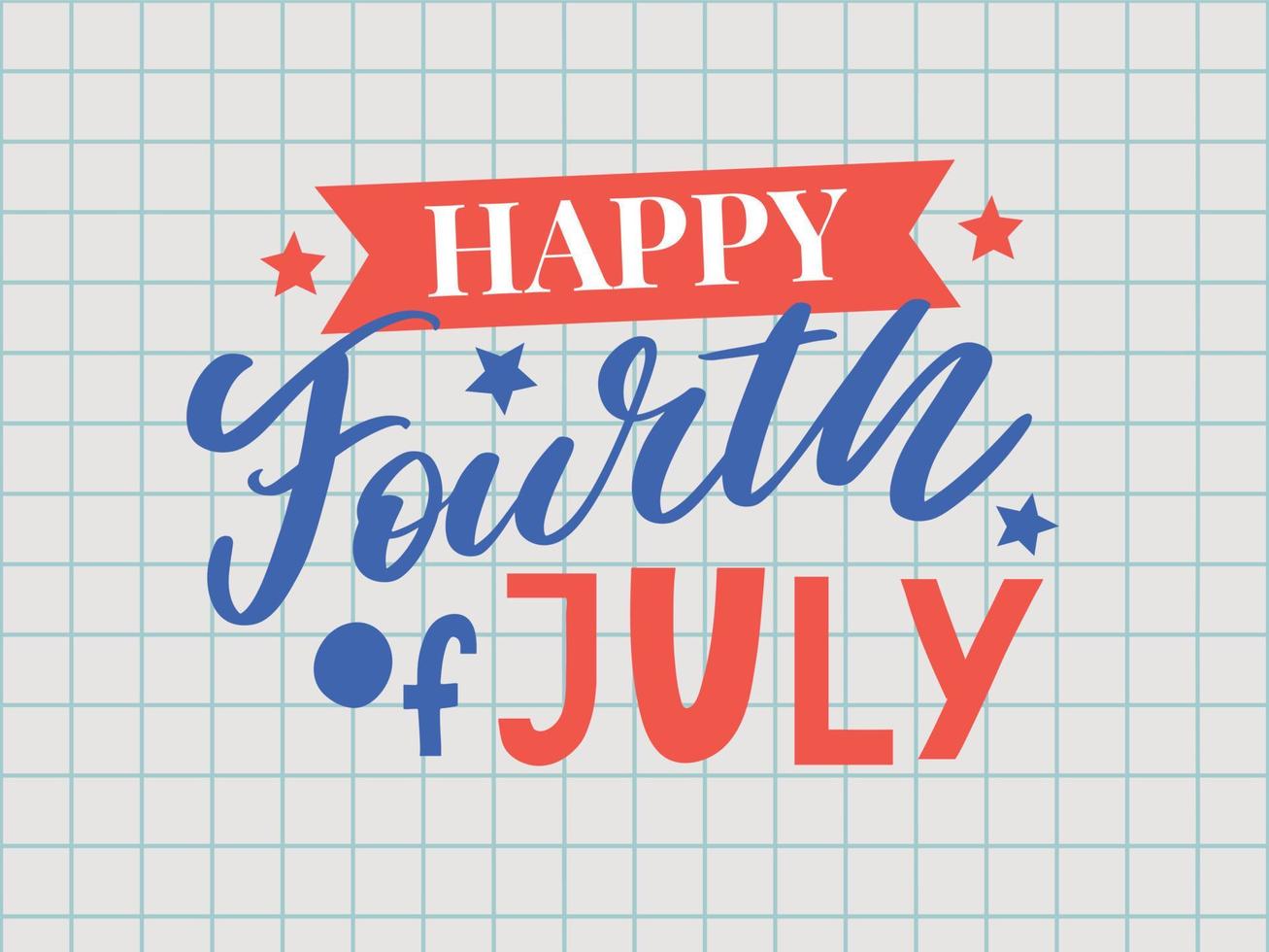 Fourth 4 of July stylish american independence day design Fourth of July vector