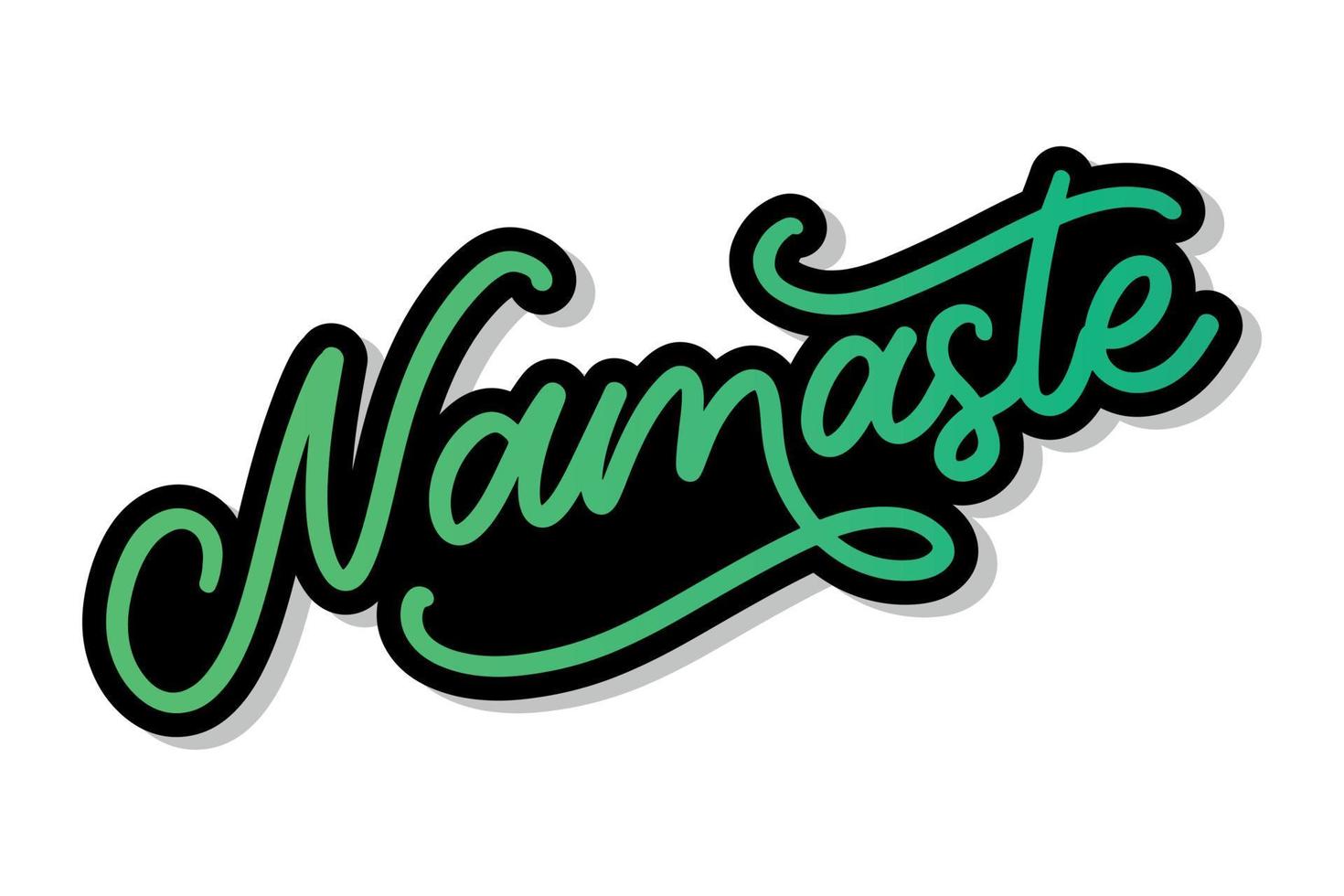 Vector lettering. Calligraphic poster with phrase - Namaste. Hand drawn quote. Vector illustration