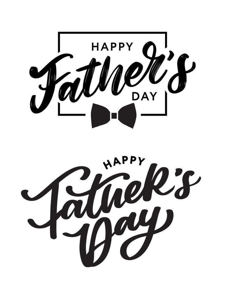 Happy Father's Day Calligraphy greeting card. Banner Vector illustration.