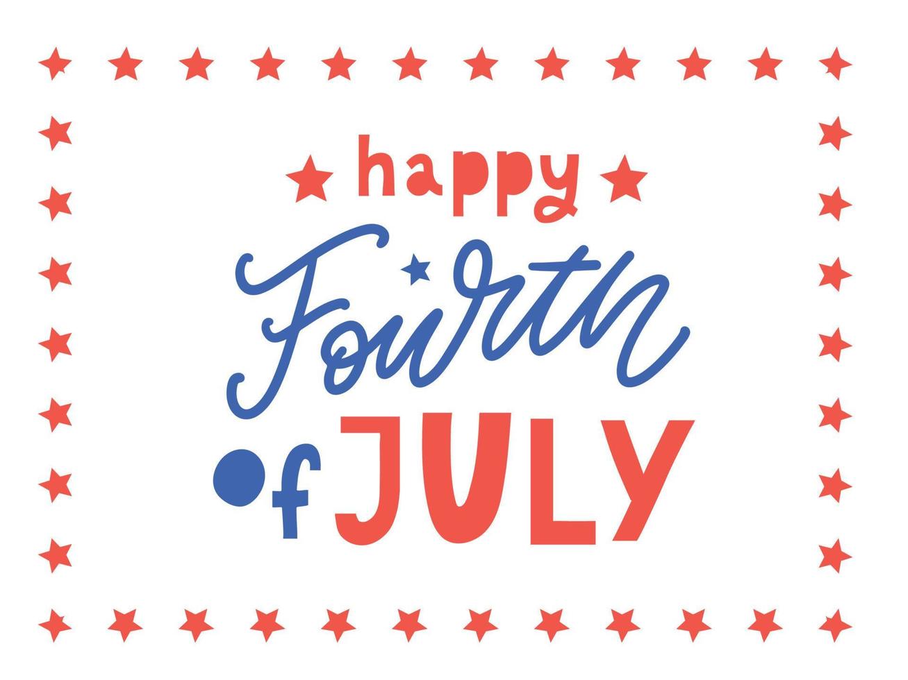 Fourth 4 of July stylish american independence day design Fourth of July vector