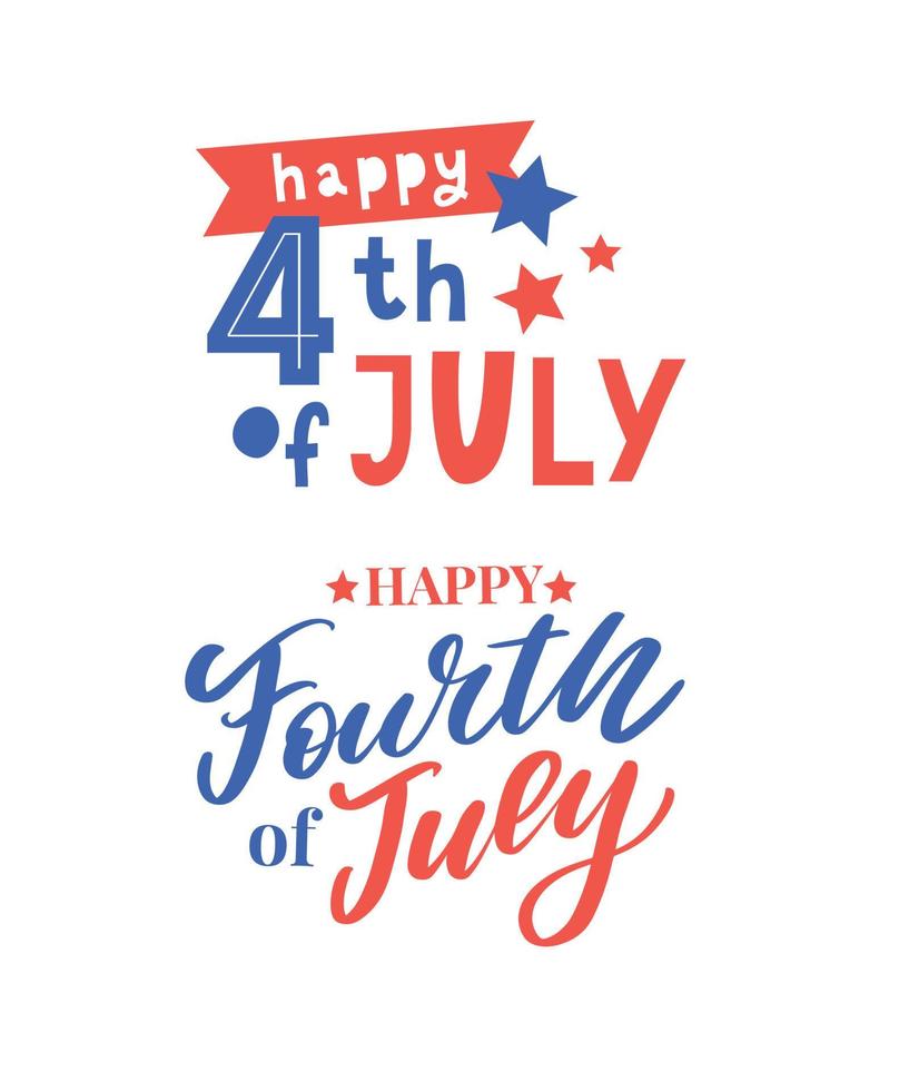 Fourth 4 of July stylish american independence day design Fourth of July vector