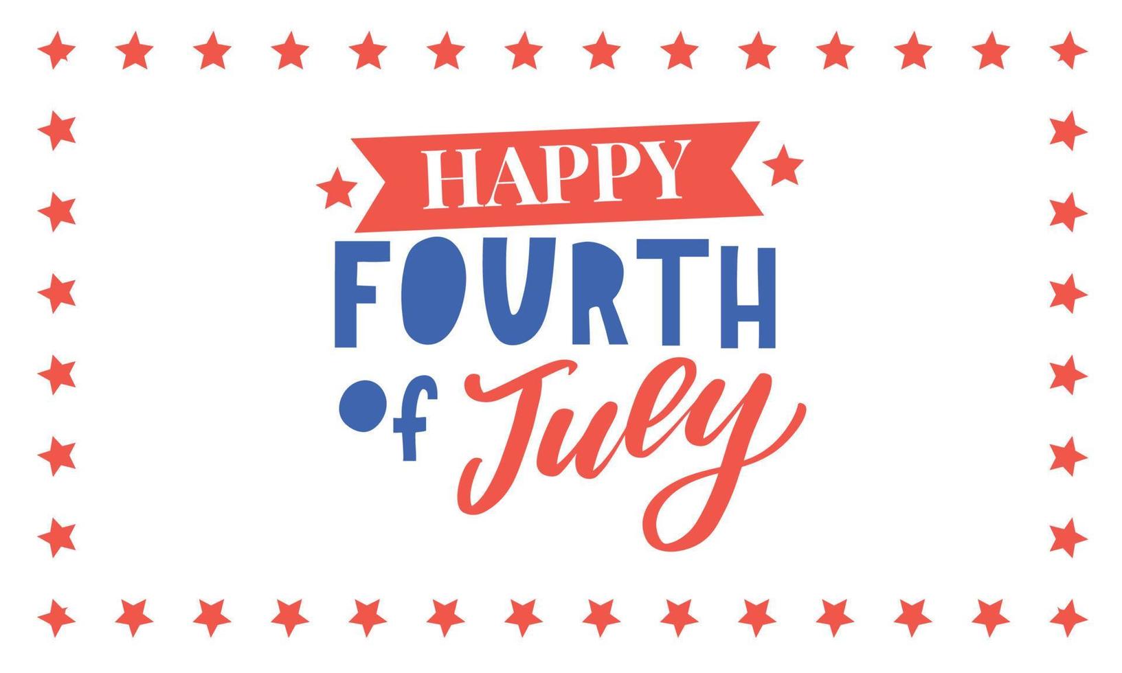 Fourth 4 of July stylish american independence day design Fourth of July vector