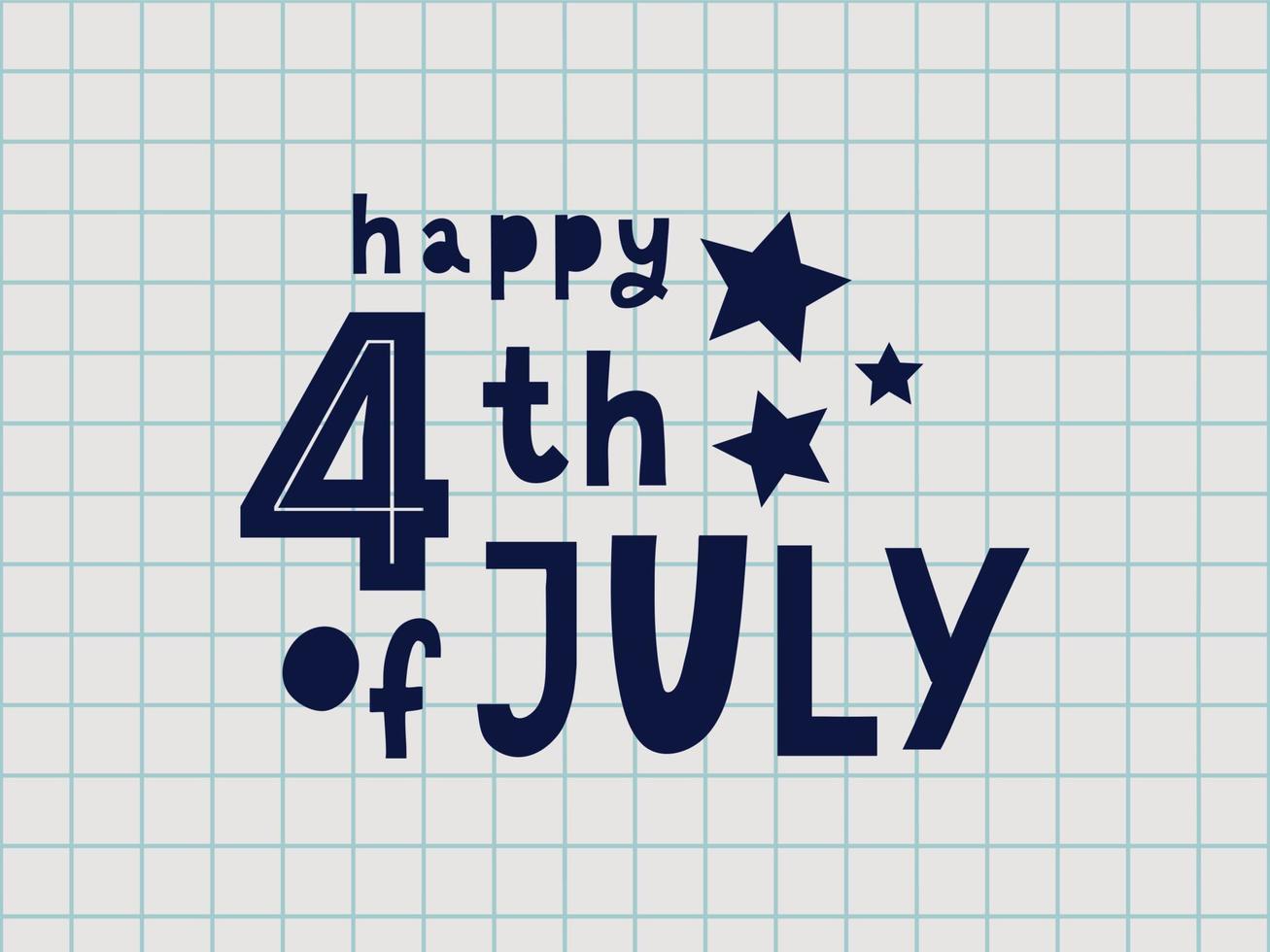 Fourth 4 of July stylish american independence day design Fourth of July vector