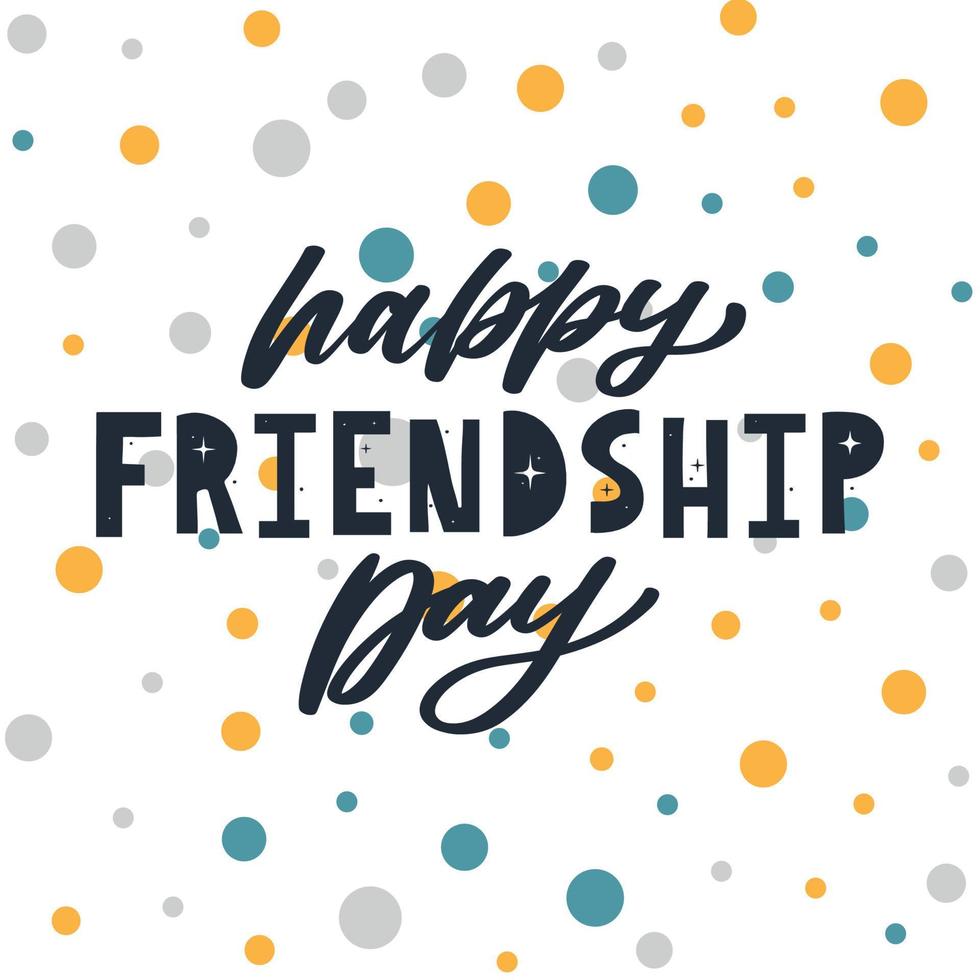 Friendship day vector illustration with text and elements for celebrating friendship day 2022