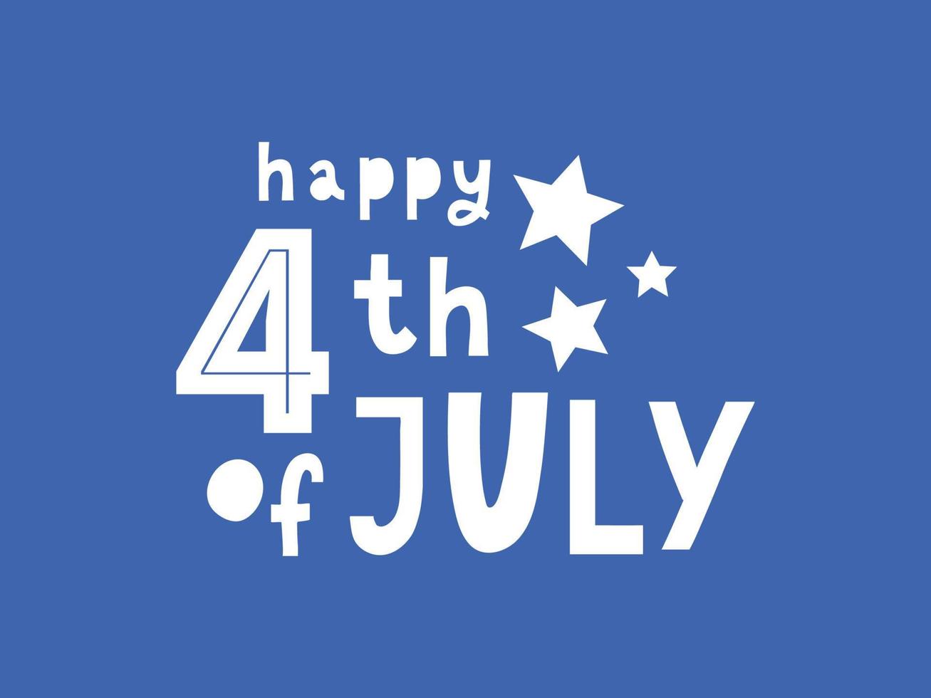 Fourth 4 of July stylish american independence day design Fourth of July vector